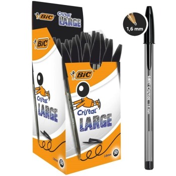 BOLIGRAFO CRISTAL LARGE 1.6MM NEGRO BIC