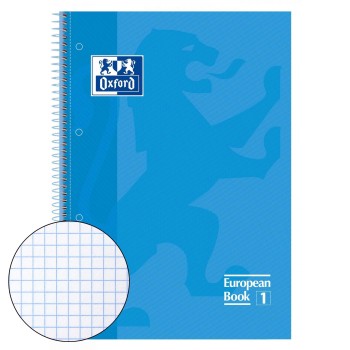 BLOC Fº MICROPERFORADO TAPA EXTRADURA BRILLANTE CUADRO 5X5 80H CLASSIC TURQUESA OXFORD 400028276