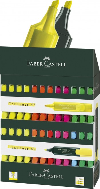 EXPOSITOR MARCADORES FLUOR. 120UNDS. FABER-CASTELL