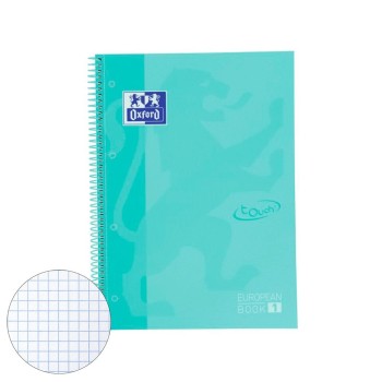 BLOC Fº MICROPERFORADO TAPA EXTRADURA CUADRO 5X5 80H TOUCH ICE MINT OXFORD 400117274