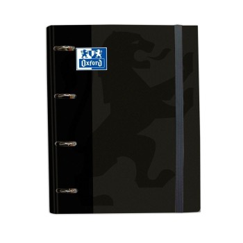 CARPETA Fº 4A TAPA EXTRADURA BRILLANTE CLASSIC NEGRO + RECAMBIO OXFORD 182