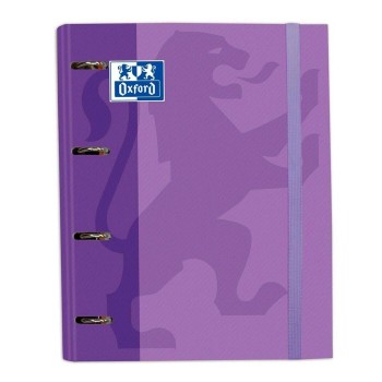 CARPETA Fº 4A TAPA EXTRADURA BRILLANTE CLASSIC MALVA + RECAMBIO OXFORD 183