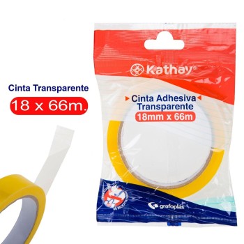 BLÍSTER CINTA ADHESIVA TRANSPARENTE 18X66 CENTAURO 3401