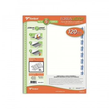 FORRALIBRO PVC FORRALISTO 30CM 5UNDS. SADIPAL