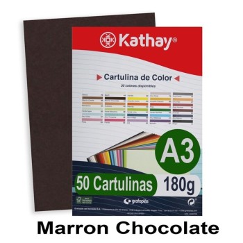 CARTULINA A3 MARRÓN OSCURO CHOCOLATE