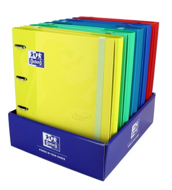 EXPOSITOR 10 CARPETA TOUCH COLORES VIVOS SURTIDA Fº 4A + RECAMBIO OXFORD 400136667