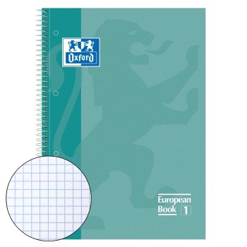 BLOC Fº MICROPERFORADO TAPA EXTRADURA BRILLANTE CUADRO 5X5 80H CLASSIC ICE MINT OXFORD 400040983