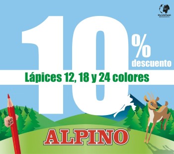 PROMOCIÓN 10% DESCUENTO LÁPICES 12, 18 Y 24 ALPINO