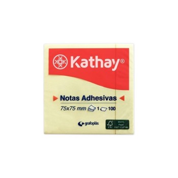 NOTAS ADHESIVAS 75X75 AMARILLO KATHAY 5460