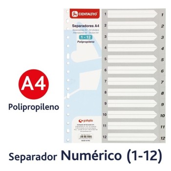 SEPARADOR A4 NUMÉRICO CENTAURO 0671