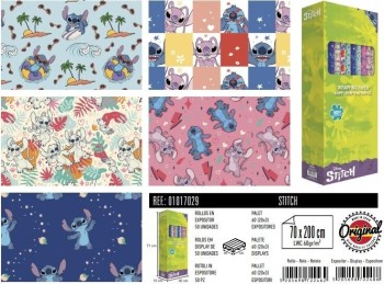 ROLLO PAPEL REGALO STITCH 70X200CM BASIKA