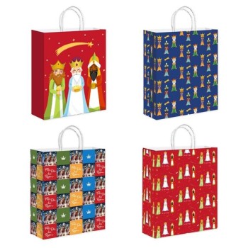 BOLSA NAVIDAD REYES MAGOS MEDIANA 32x26x12 ARGUVAL48655