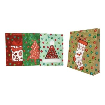 BOLSA NAVIDAD TOPOS MEDIANA 32x26x10 ARGUVAL48494