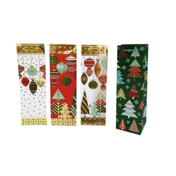 BOLSA NAVIDAD BOTELLERO NAVIDAD COLORES 36x11x11 ARGUVAL48501