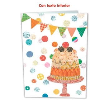 TARJETA GIGANTE TARTA 24x34,5 ARGUVAL 48405