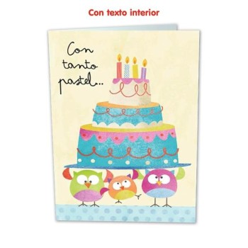TARJETA GIGANTE CAKES 24x34,5 ARGUVAL 48390
