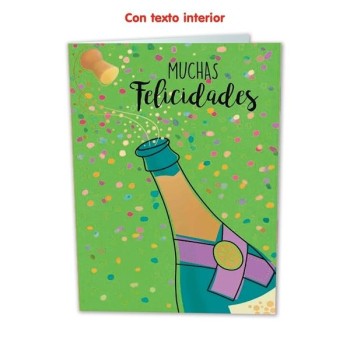 TARJETA GIGANTE BOTELLA 24x34,5 ARGUVAL 48412