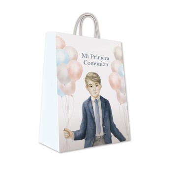 BOLSA GRANDE COMUNIÓN NIÑO GLOBO 42X31X12 ARGUVAL 48799