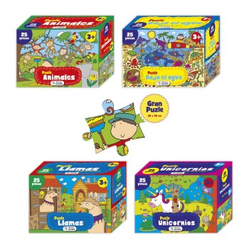 PUZZLE CARTÓN ANIMALES 25 PIEZAS SALDAÑA CPU011