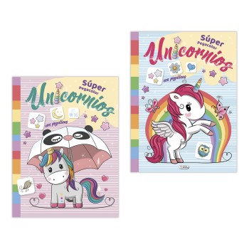 LIBRO SUPER PEGACOLOR UNICORNIOS SALDAÑA CAD196
