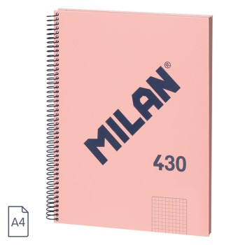 BLOC Fº MICROPERFORADO TAPA EXTRADURA CUADRO 5X5 120HOJAS 95GRS COLOR ROSA MILAN 57143E120P