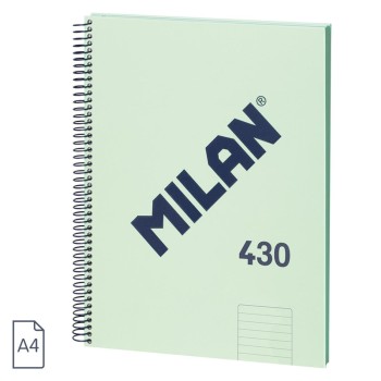 BLOC Fº MICROPERFORADO TAPA EXTRADURA HORIZONTAL 120HOJAS 95GRS COLOR VERDE MILAN 57142E120GR