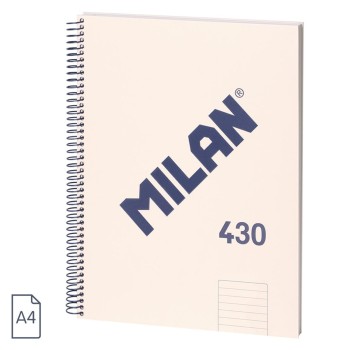 BLOC Fº MICROPERFORADO TAPA EXTRADURA HORIZONTAL 120HOJAS 95GRS COLOR BEIGE MILAN 57142E120BG