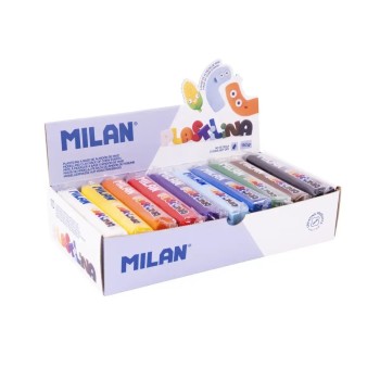 CAJA EXPOSITORA 10 BARRRAS PLASTILINA DE 150G SURTIDAS MILAN 91411510B