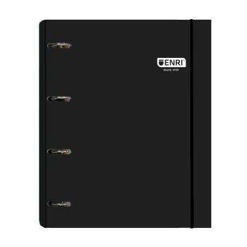 CARPETA Fº 4A TAPA EXTRADURA BRILLANTE + RECAMBIO NEGRA ENRI 400185162