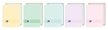 BLOC Fº MICROPERFORADO TAPA PLASTICO OPACO CUADRO 5X5 80H LIVE&GO COLORES PASTEL OXFORD 400184020