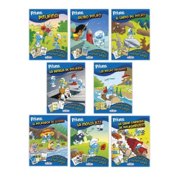 LIBRO PITUFOS ASTRO LEO Y JUEGO SURTIDO SALDAÑA LD0398