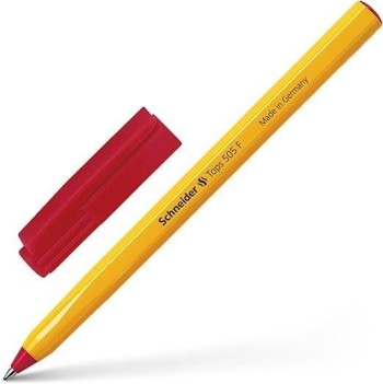 BOLIGRAFO ROJO TINTA  ACEITE HEXAGONAL PUNTA F TOPS SCHNEIDER SH150502