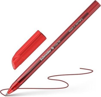 BOLIGRAFO ROJO TINTA GEL HEXAGONAL PUNTA M VIZZ SCHNEIDER SH102202