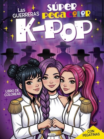 LIBRO SUPER PEGACOLOR K-POP LAS GUERRERAS SALDAÑA CAD254
