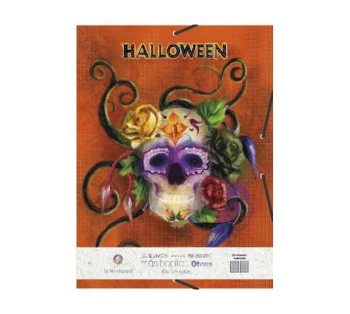 CARPETA  Fº T.EXTRA. 3 SOLOPAS GOMILLA NARANJA COLECCIÓN HALLOWEEN TACMUN