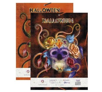 CAJA 20 CARPETA Fº T.EXTRA. 4A 35MM ELÁSTICO SURTIDO COLECCIÓN HALLOWEEN TACMUN