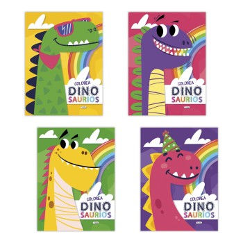 LIBRO COLOREA DINOSAURIOS GLITTER SALDAÑA CPC216