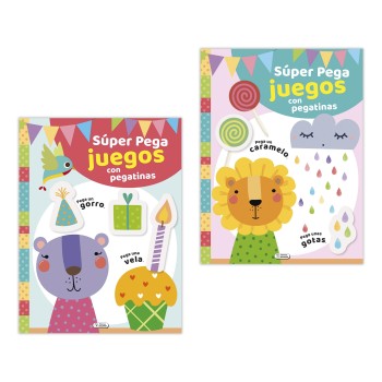 LIBRO SUPER PEGAJUEGOS CON PEGATINAS SALDAÑA CAD198