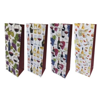 BOLSA NAVIDAD BOTELLERO NAVIDAD DETALLITOS 35X12X10 (PACK12) ARGUVAL 49701