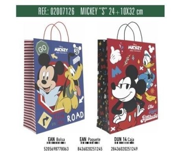 BOLSA REGALO S MICKEY DISNEY 24X10X32 ANDINA 02007126