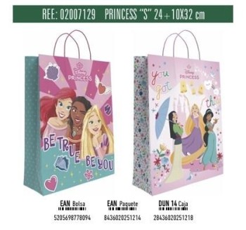 BOLSA REGALO S PRINCESAS DISNEY  24X10X32 ANDINA 02007129