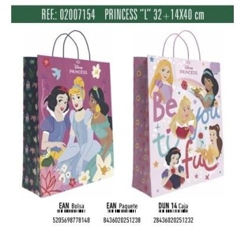 BOLSA REGALO L PRINCESAS DISNEY 32X14X40 ANDINA 02007154