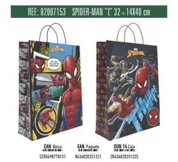 BOLSA REGALO L SPIDERMAN 32X14X40 ANDINA 02007153